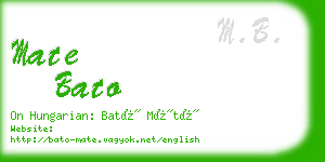 mate bato business card